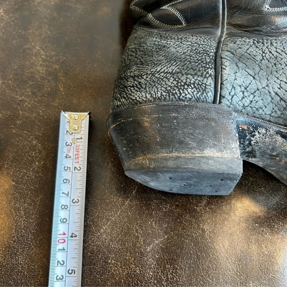 Alberta Men's Black Cowboy Western Boots size 12D - Picture 7 of 9